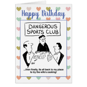 Dangerous Sports Club Cartoon Cards