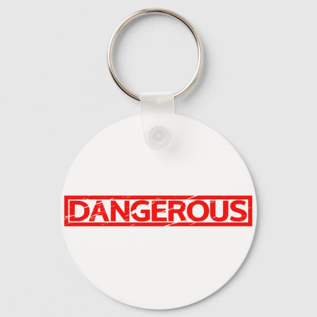 Dangerous Stamp Keychain (Front)