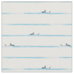 Dangerous Stripes shark in the sea deep water  Fabric
