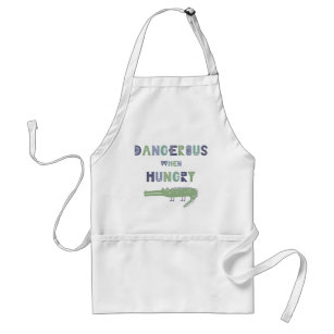 Dangerous when hungry baby alligator adult apron