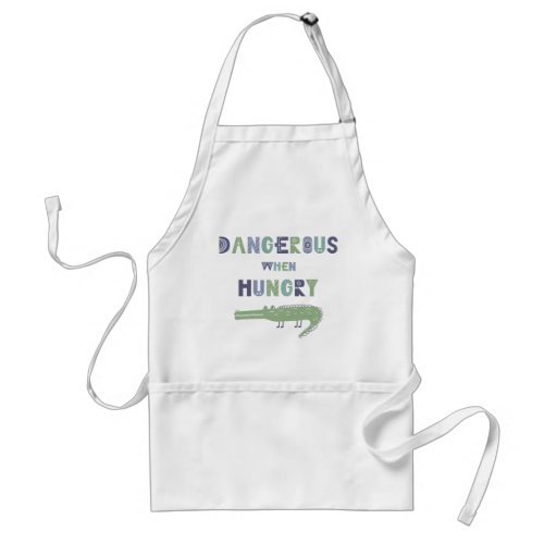 Dangerous when hungry baby alligator adult apron