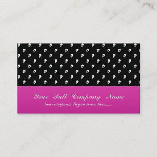 Customizable Dangerous white skull on retro black surface business cards