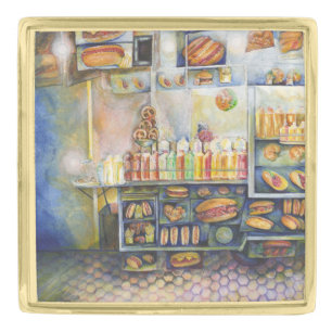 Dangerously Close To Fun Gold Finish Lapel Pin