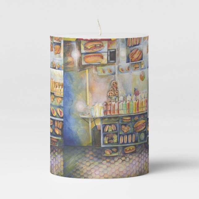 Dangerously Close To Fun Pillar Candle (Front)