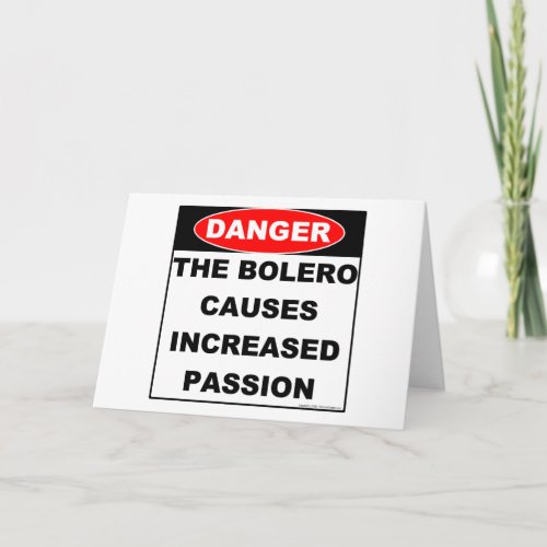 Dangers of Bolero Notecard