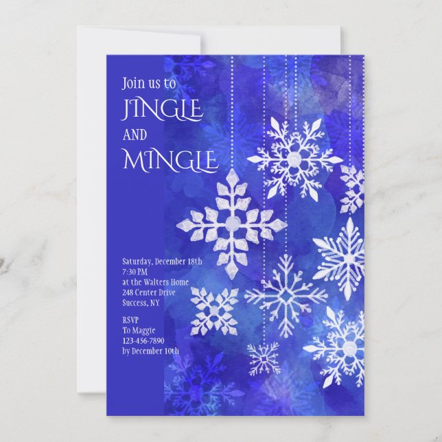 Danging Snowflakes nvitation Invitation (Front)