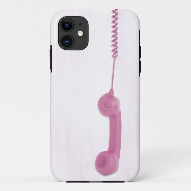 Dangling Pink Telephone Receiver Case-Mate iPhone Case (Back)