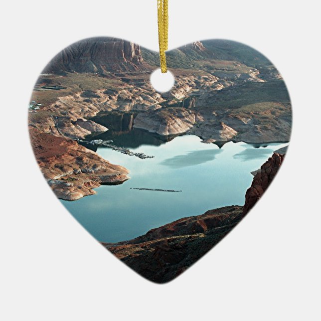 Dangling Rope Marina. Lake Powell, Utah, USA Ceramic Ornament (Front)