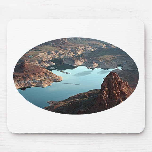 Dangling Rope Marina, Lake Powell, Utah, USA, oval Mouse Pad (Front)