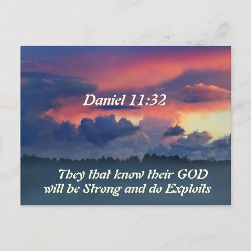 Daniel 1132 Bible Verse Postcard