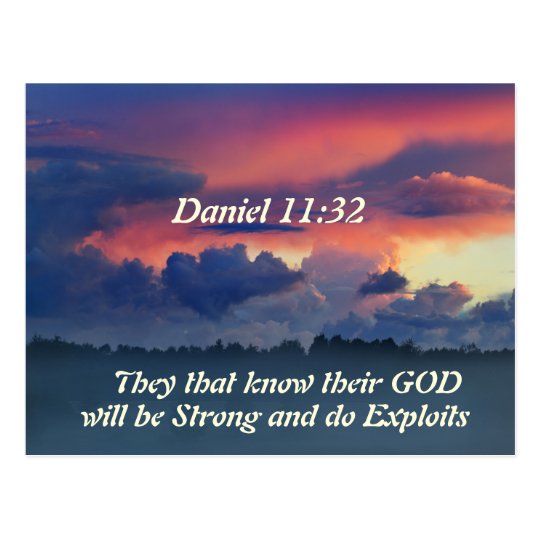 Daniel 11 32 Bible Verse Postcard Zazzle Daniel 11 32 Bible Verse Postcard Zazzle