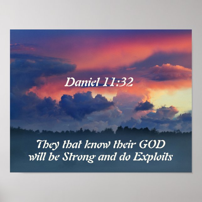 Daniel 11:32 Bible Verse Poster (Front)