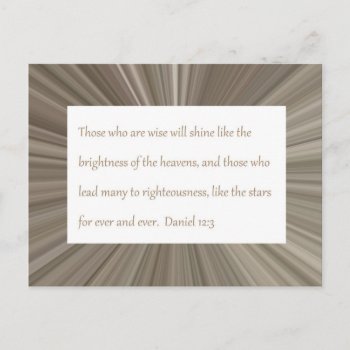 Daniel 12:3 Scripture Post Card by PamelaRaeCreations at Zazzle