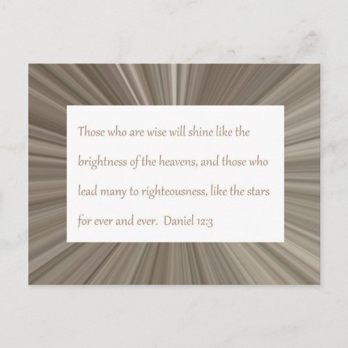 Daniel 123 Scripture Post Card