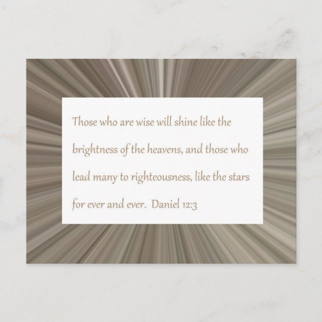 Daniel 12:3 Scripture Post Card (Front)