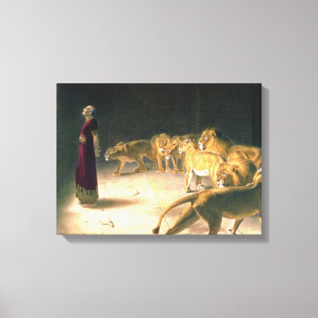 Daniel Answer To King In Lions Den Briton Riviere Canvas Print (Front)