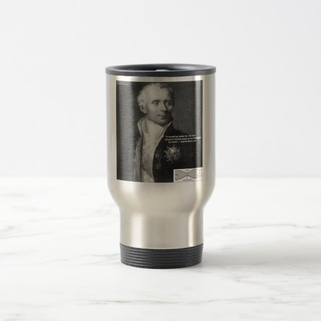Daniel Bernoulli True Physics Quote Gifts & Cards Travel Mug (Center)