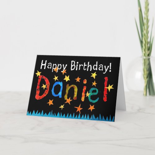 Daniel Birthday Card black