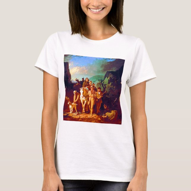Daniel Boone escorting Settlers at Cumberland Gap T-Shirt (Front)