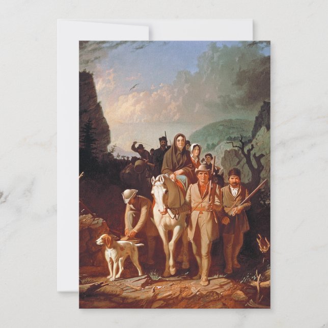 Daniel Boone escorting settlers  Invitation (Front)