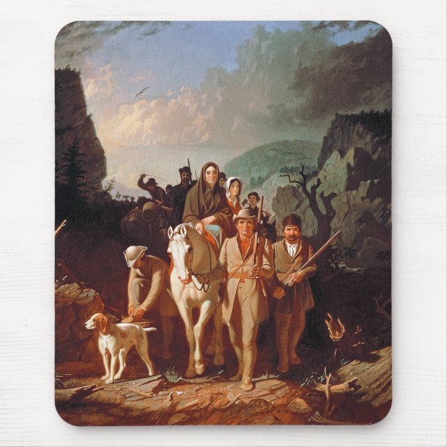 Daniel Boone escorting settlers  Mouse Pad (Front)