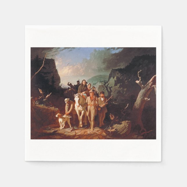 Daniel Boone escorting settlers  Napkins (Front)