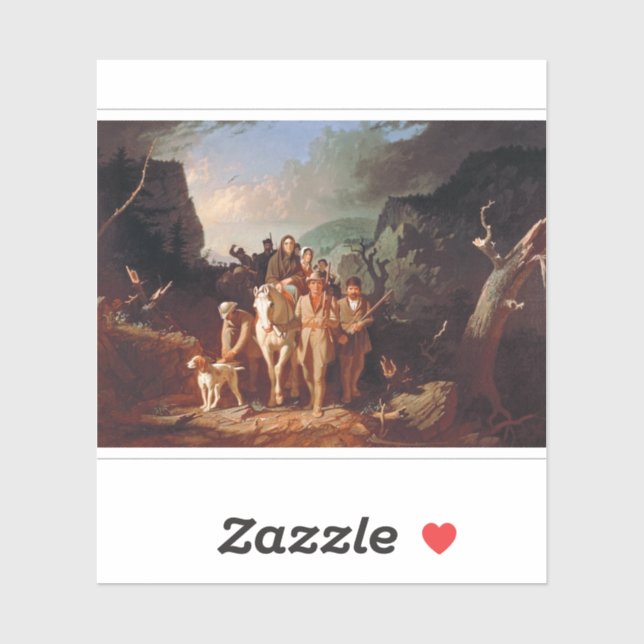 Daniel Boone escorting settlers  Sticker (Sheet)
