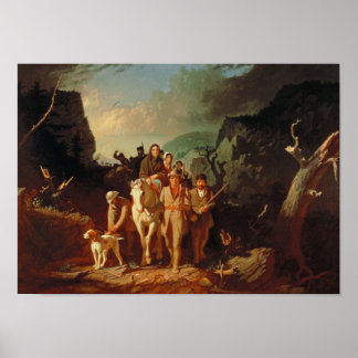 Daniel Boone Escorting Settlers Through The Gap Poster