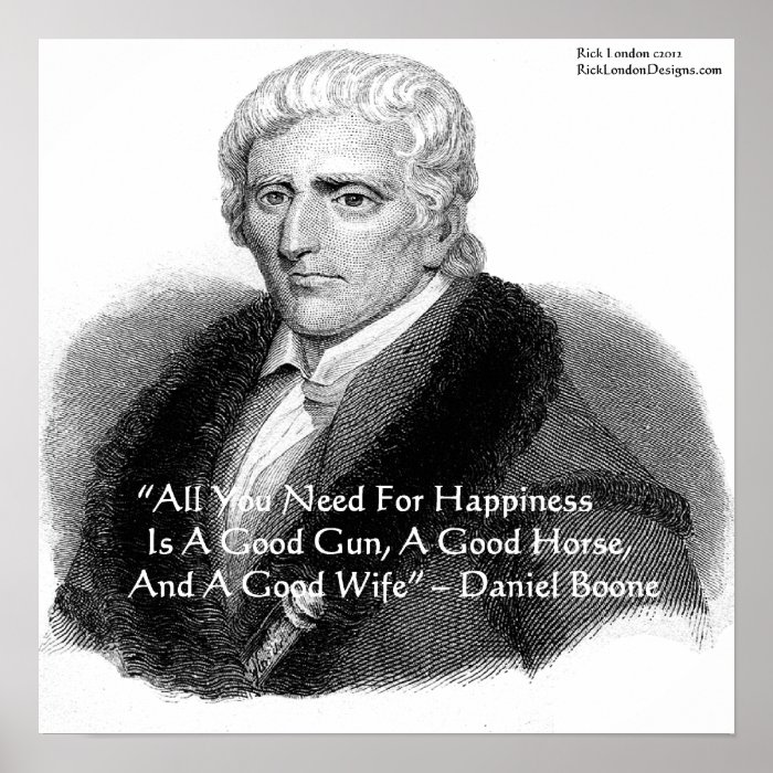 Daniel Boone & Humor Quote Poster