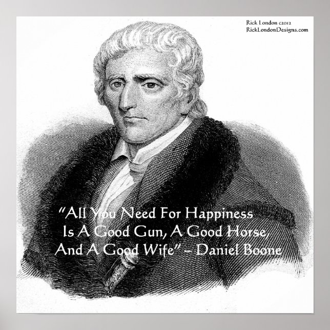 Daniel Boone & Humor Quote Poster (Front)