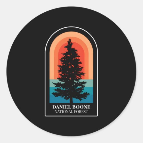 Daniel Boone National Forest Kentucky Hiking Classic Round Sticker