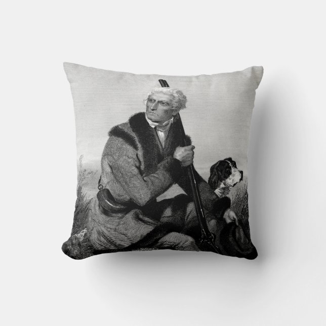 Daniel Boone Throw Pillow (Front)