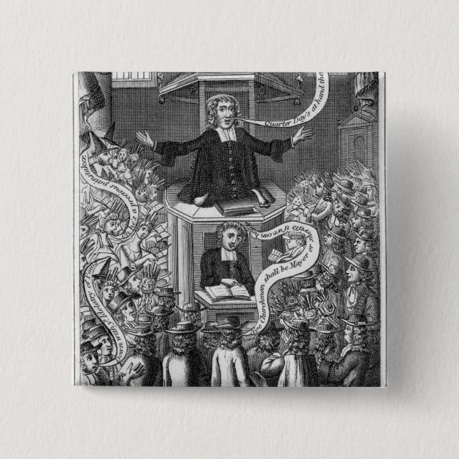 Daniel Burgess, illustration from 'Portraits Pinback Button (Front)