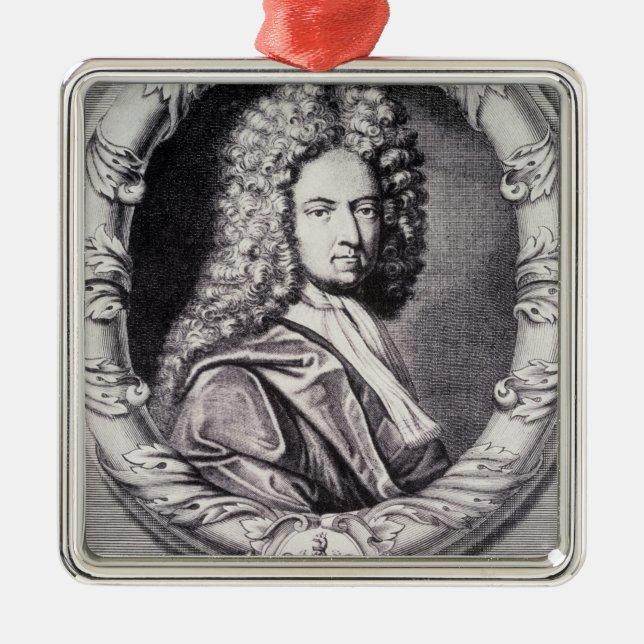 Daniel Defoe, engraved by Michael Van der Gucht Metal Ornament (Front)