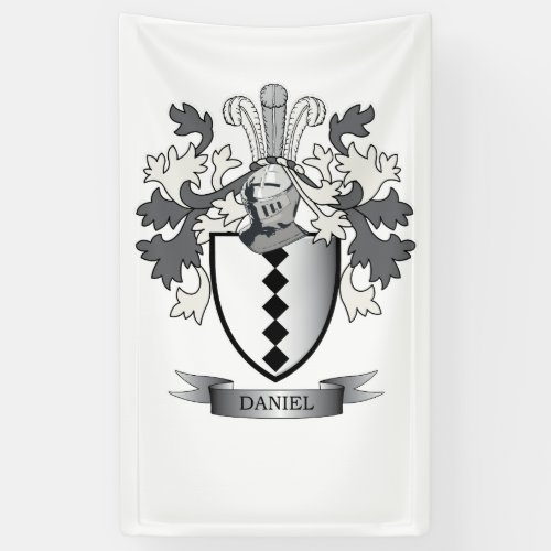 Daniel Family Crest Coat of Arms Banner