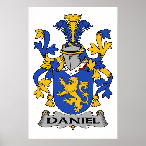 Daniel Family Crest Poster