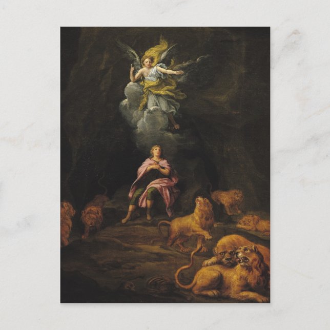 Daniel in the Den of Lions Postcard (Front)