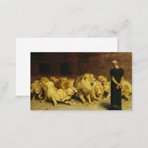 Daniel in the Lions Den 1872 by Briton Riviere Business Card