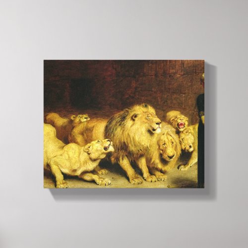 Daniel in the Lions Den 1872 by Briton Riviere Canvas Print