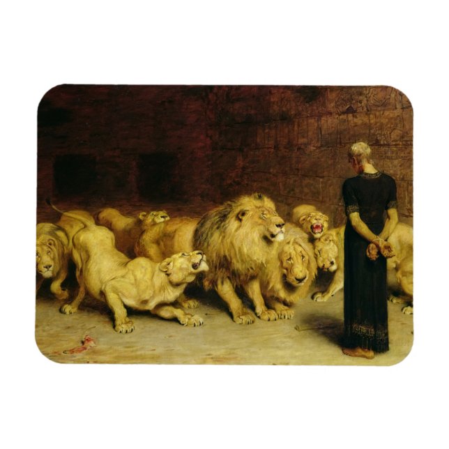 Daniel in the Lions' Den, 1872 by Briton Riviere Magnet (Horizontal)