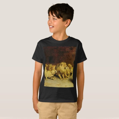 Daniel in the Lions Den 1872 by Briton Riviere T_Shirt