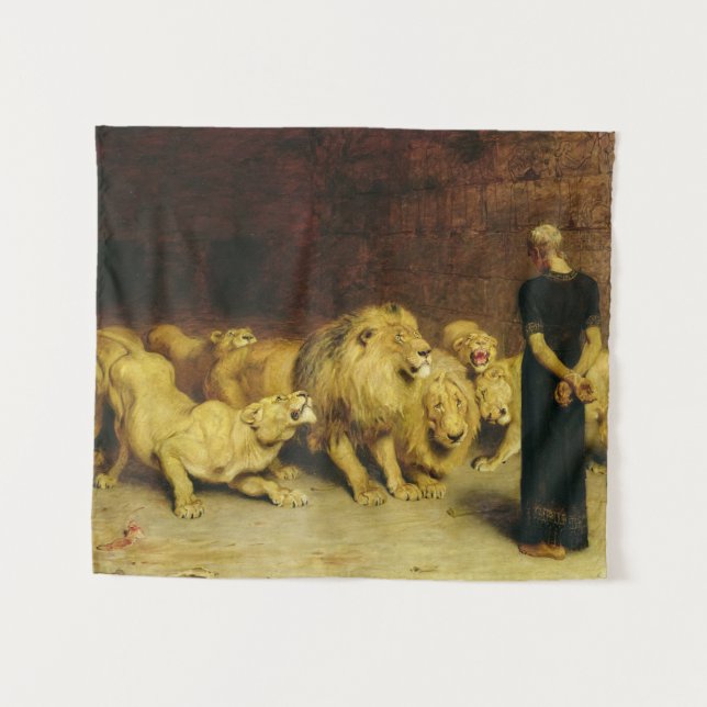 Daniel in the Lions' Den, 1872 by Briton Riviere Tapestry (Front (Horizontal))