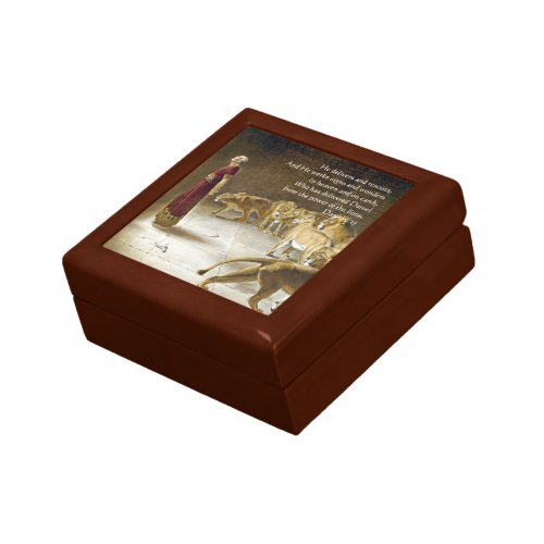 Daniel in the Lions Den Bible Art Scripture Keepsake Box