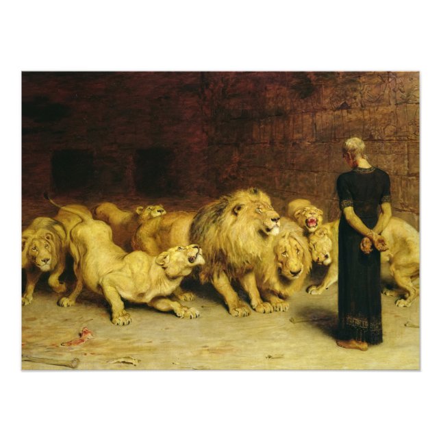 Daniel in the Lions' Den by Briton Riviere Photo Print (Front)