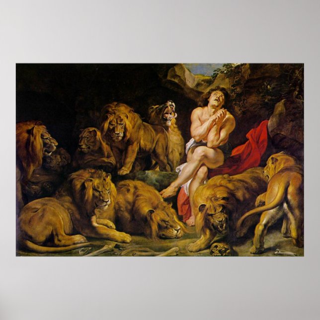 Daniel in the Lion's Den Canvas Print (Front)