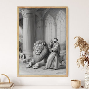 Daniel in the Lions_ Den, Daniel 6, King Darius an Poster
