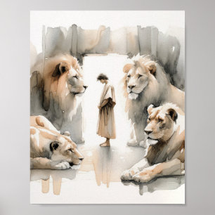 Daniel In The Lions Den, Digital Print, Sketches, Poster