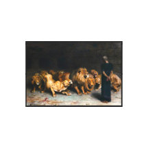 Daniel in the Lions Den Framed Canvas Wall Art