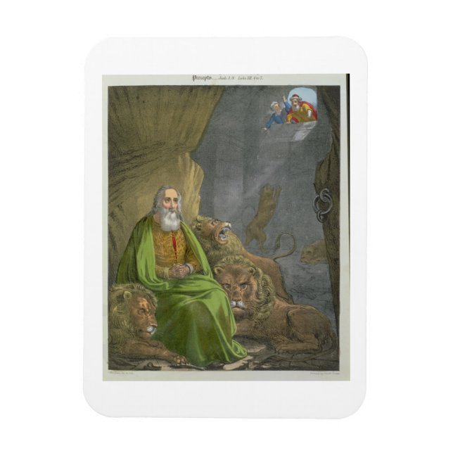 Daniel in the Lions' Den, from a bible printed by Magnet (Vertical)