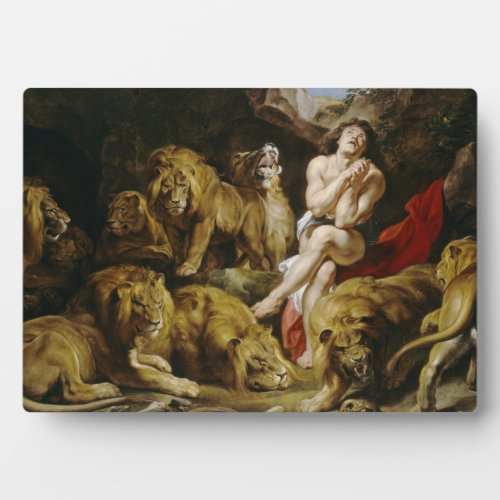 Daniel in the Lions Den Peter Paul Rubens paint Plaque